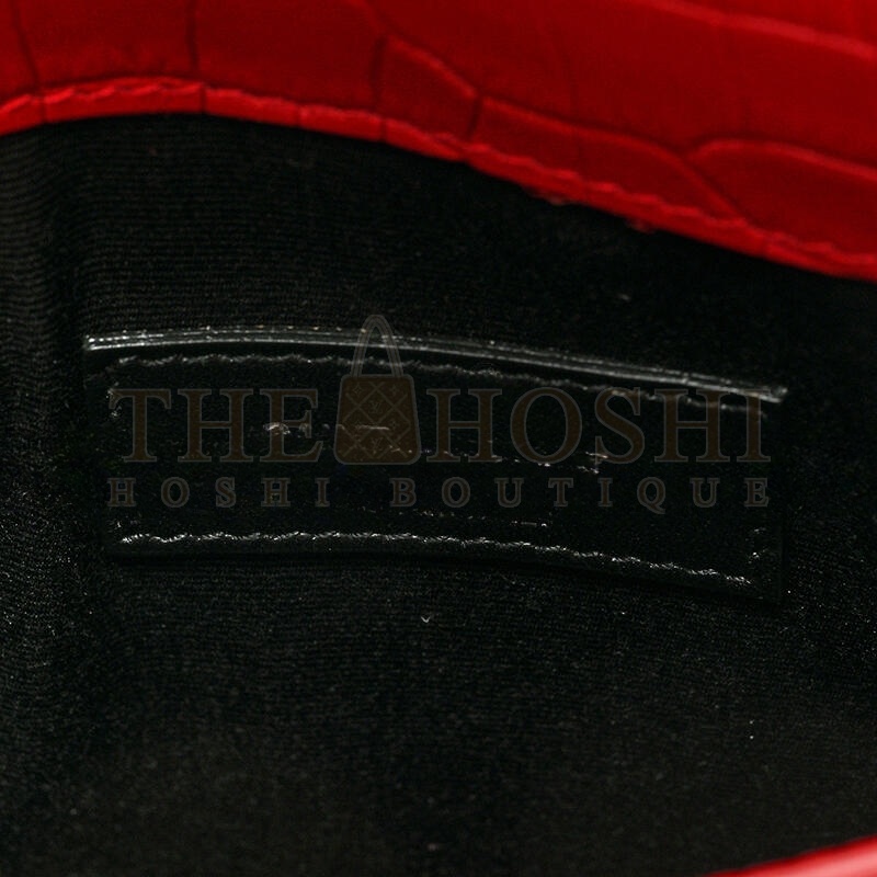 Y51 UPTOWN POUCH IN CROCODILE-EMBOSSED SHINY LEATHER 5657391523720 (27*16*2cm) Master Quality